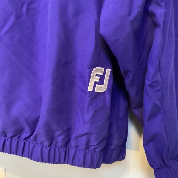 FootJoy Men’s XXL Purple V-Neck Long Sleeve Pullover Golf Windbreaker Pockets - Picture 3 of 11